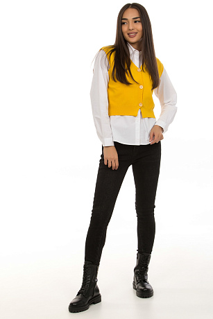 CHEER&DUCK/zhinvpopvlor 129 ЖЕЛТ. Жилет женский CHEERDUCK цвет Желтый