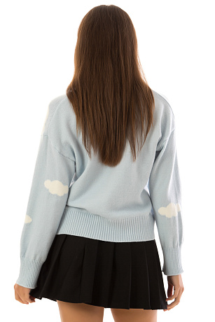CHEERDUCK/HB 2397 ГОЛУБОЙ Кардиган женский CHEERDUCK цвет Голубой