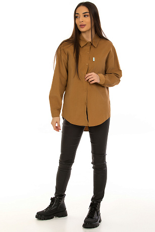 YY.SHOP 87028 КОРИЧН. Рубашка женская CHEERDUCK цвет Коричневый
